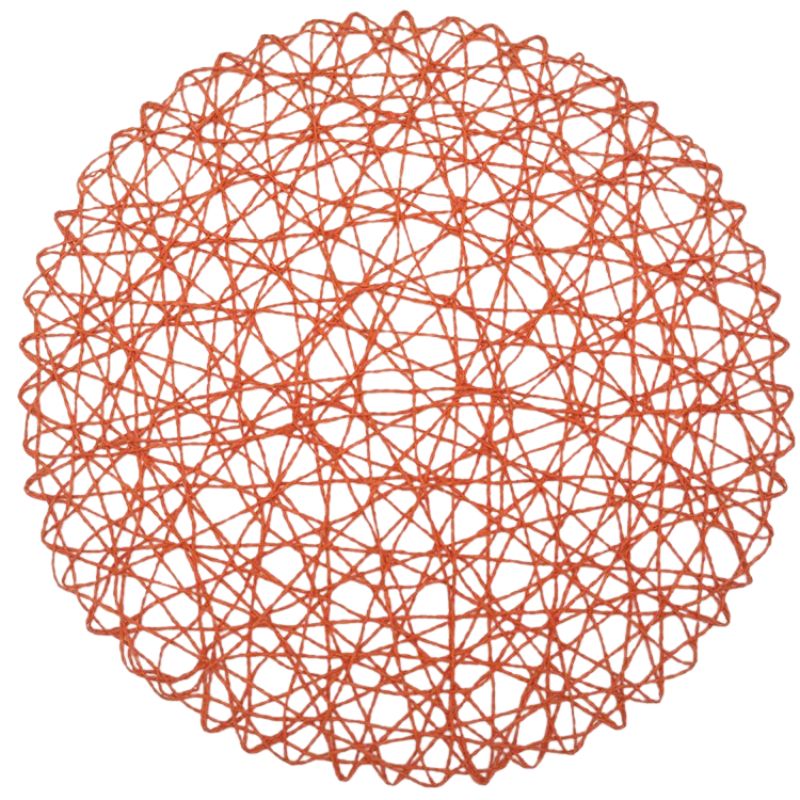 Set De Table En Papier Rond Tissé Style Bohème Élégant 6 Pièces