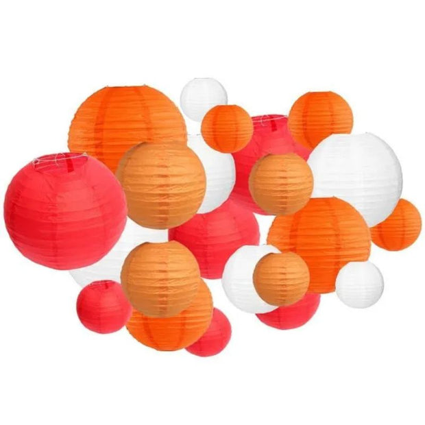 Lanternes Décoratives Suspendues en Papier avec Boules Nid d’Abeille