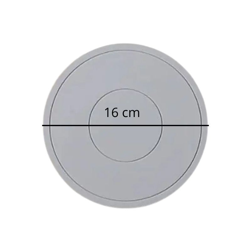 Set De Table Silicone Rond Avec Support Doré Élégant 6 Pièces