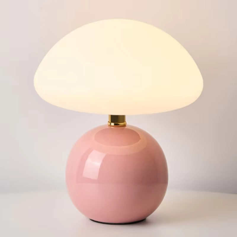 Lampe Champignon Rose Chic Et Lumineuse
