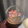 Fleurs Lumineuses LED Tulipes Sous Cloche
