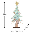 Sapin de Noël en Bois avec Étoile Dorée et Ruban