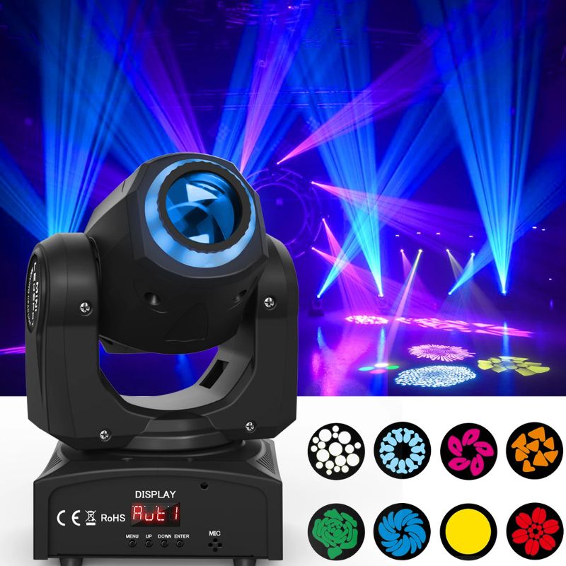 Éclairage Festif Projecteur LED Mobile Effet Lumière Rotative