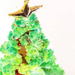 Sculpture Papier Arbre Créatif Avec Cristallisation Fleurie