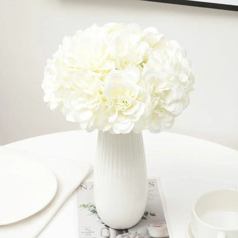 Fleur Artificielle Blanc Pivoine Effet Soie Élégant