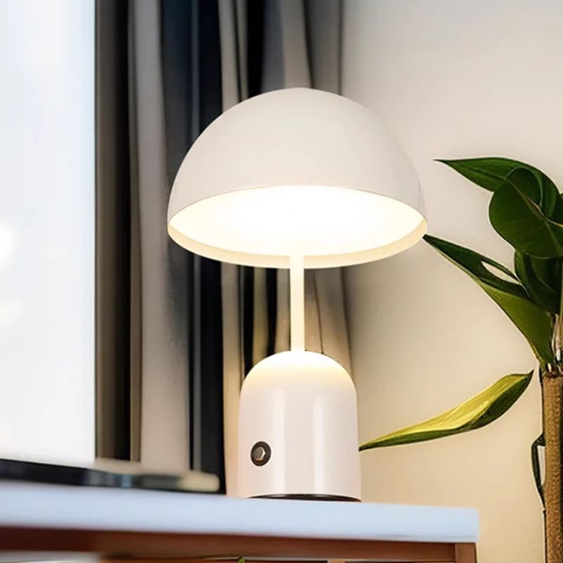 Lampe Champignon Blanc Moderne Avec Interrupteur Tactile