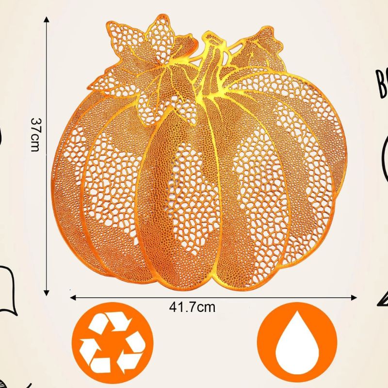 Set De Table Vinyle en Forme de Citrouille