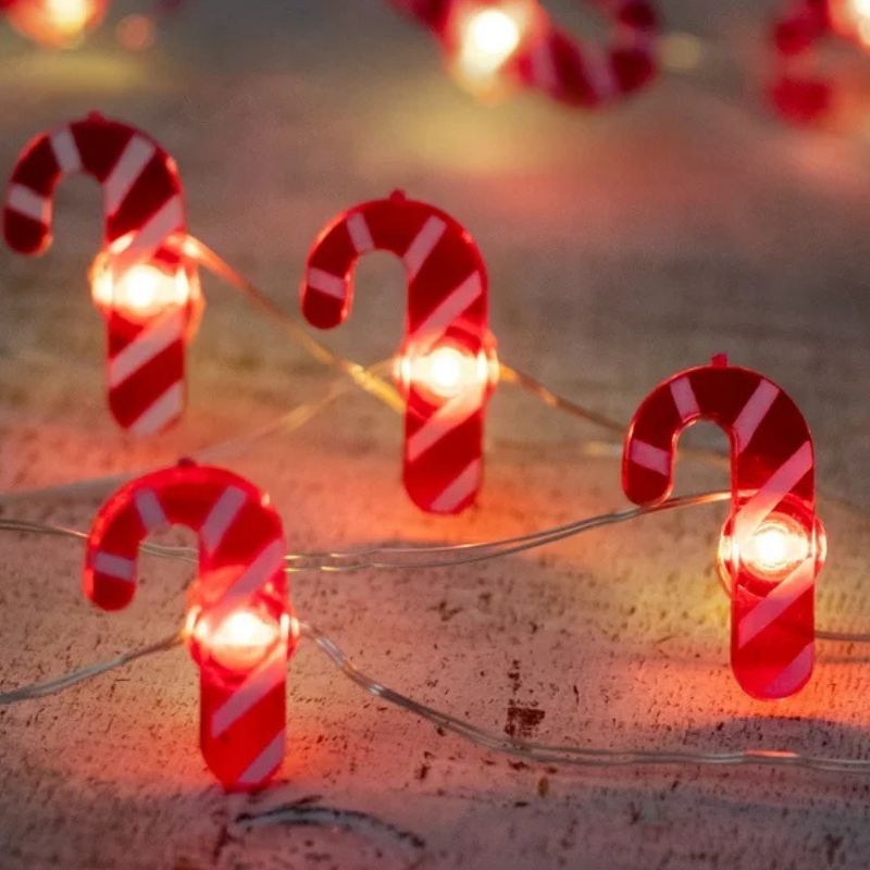 Guirlandes de Noël LED Sucre d’Orge