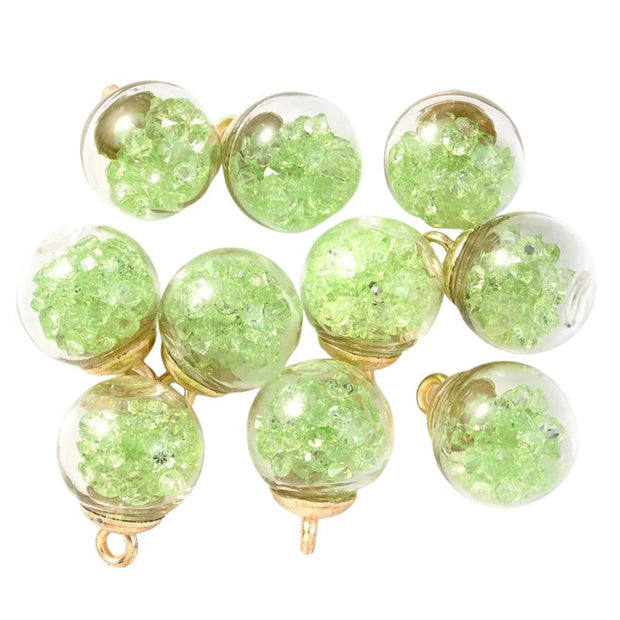 Décorations de Noël Boules en Verre Remplies de Cristaux