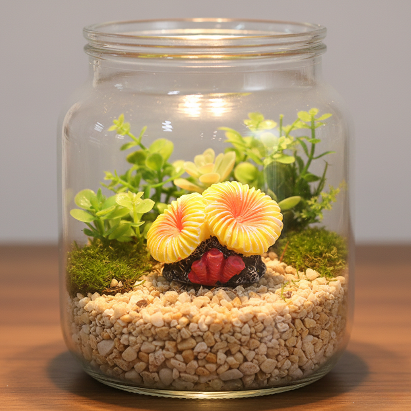 Décoration Terrarium Avec Effet Corail Tropical