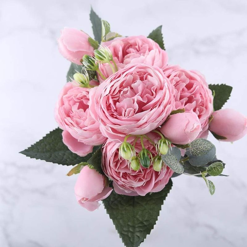 Fleur Artificielle Rose En Bouquet Raffiné