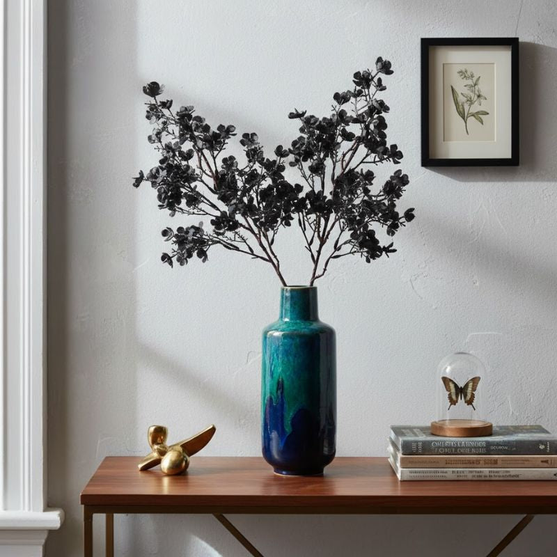 Fleur Artificielle Noir Avec Branche Fine