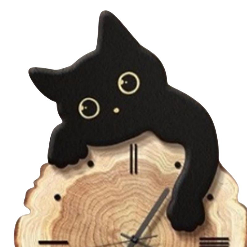 Horloge Murale Décorative Avec Chat Et Style Scandinave