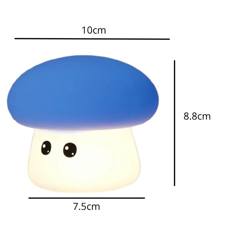 Lampe Champignon Bleue En Silicone Souple Et Tactile