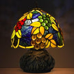 Lampe Champignon En Pâte De Verre Artisanale Avec Vitraux Colorés