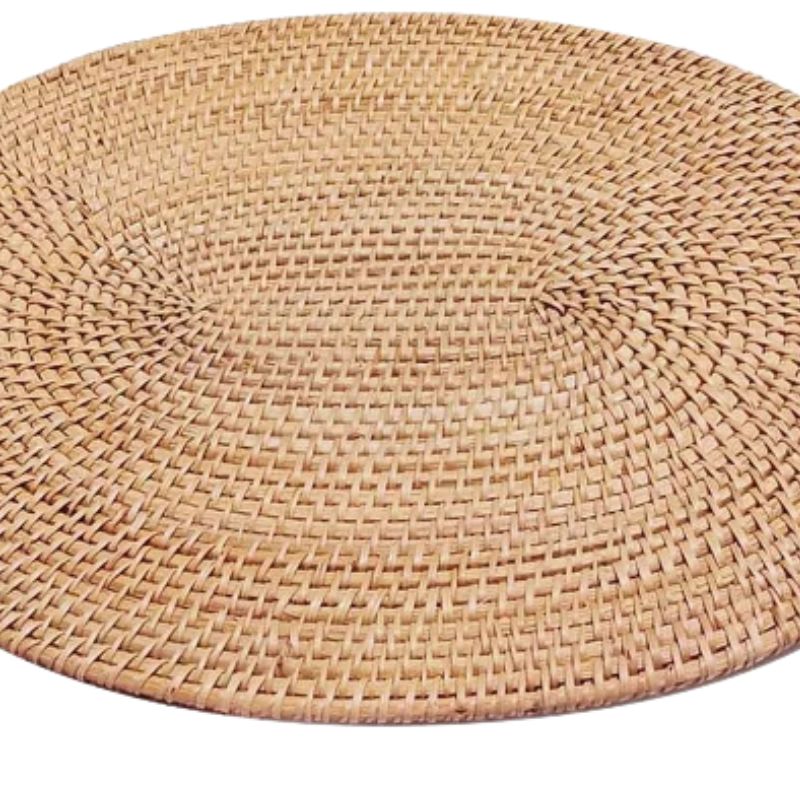 Set De Table En Rotin Artisanal Facile À Nettoyer Et Écologique