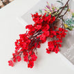 Fleur Artificielle Rouge En Branche Florale Délicate