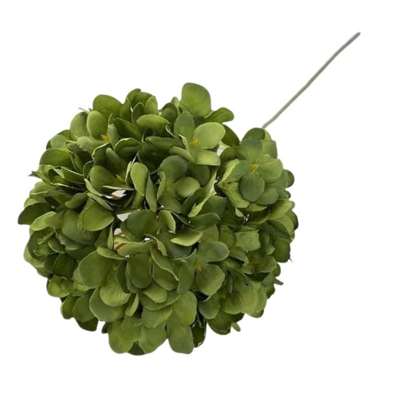 Fleur Artificielle Vert en Bouquet Hortensia Élégant