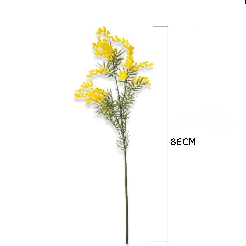 Fleur Artificielle Branche Mimosa Jaune