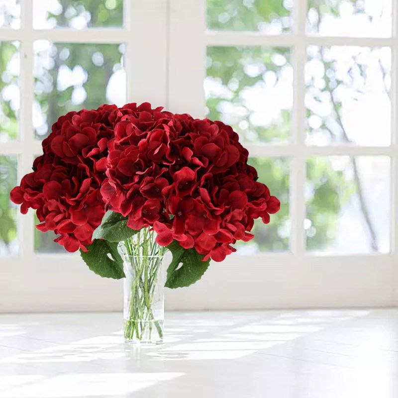 Fleur Artificielle Rouge Style Hortensia