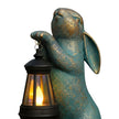 Sculpture Lapin Décorative Avec Lanterne Solaire