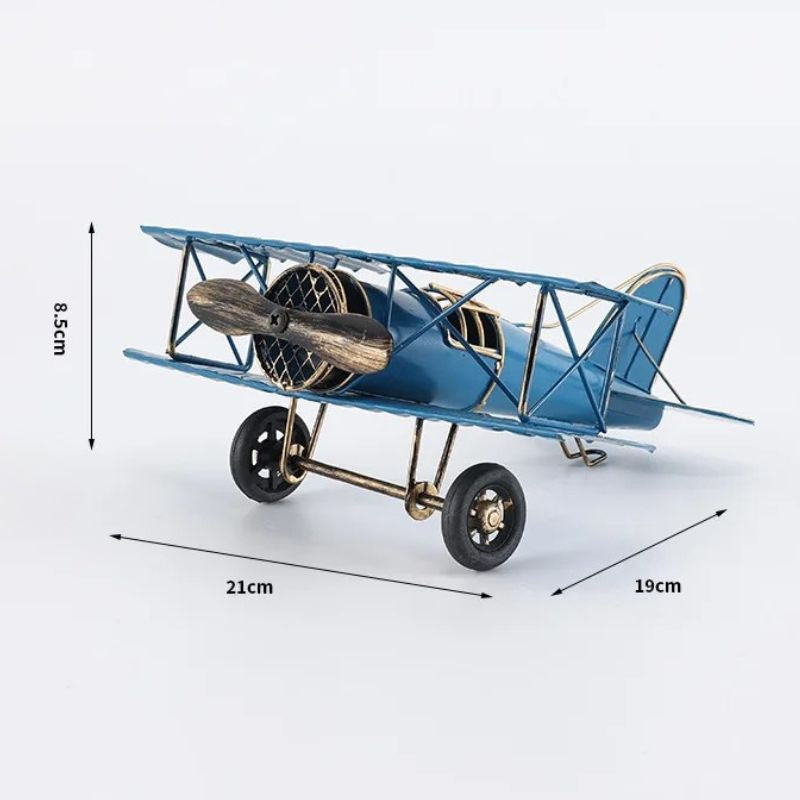 Sculpture Métal Avion Vintage