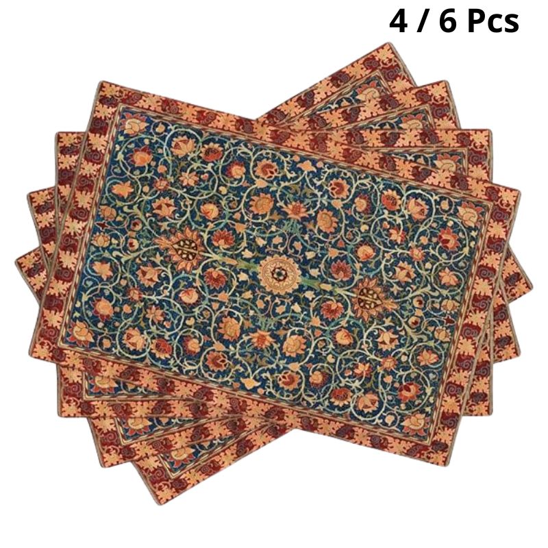 Set De Table En Lin Vintage Inspiration Orientale