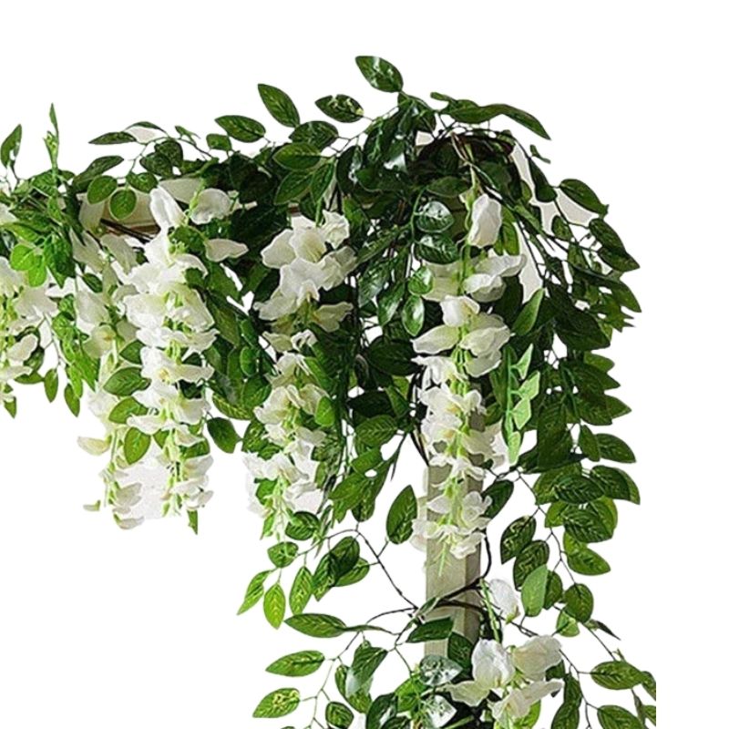 Guirlande De Fleurs Artificielles Avec Glycine Retombante