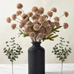 Fleur Artificielle Marron Style Pompon