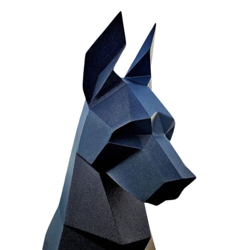 Sculpture Papier Doberman 3D