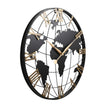 Horloge Monde Murale Design Avec Chiffres Romains Dorés