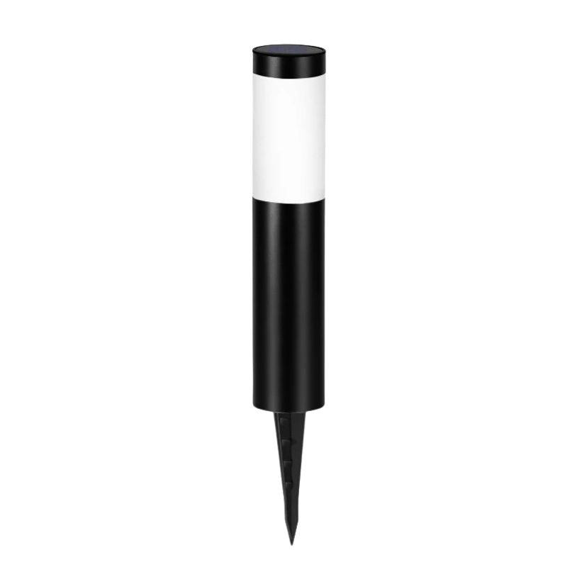 Borne Lumineuse Solaire Design Cylindrique en Acier Inoxydable