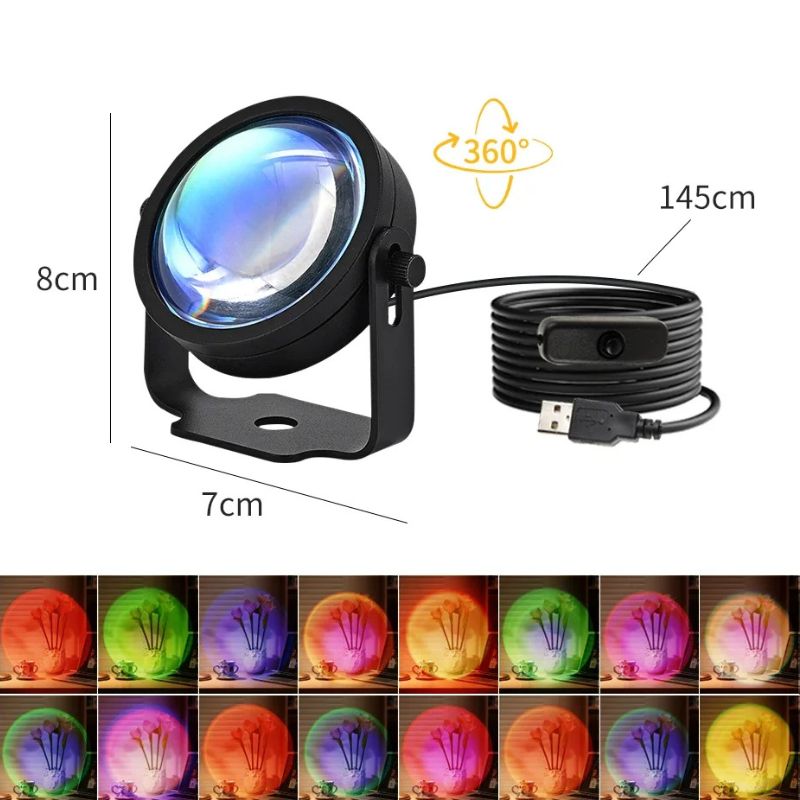 Éclairage de Soirée Connecté à Effet Soleil Couchant