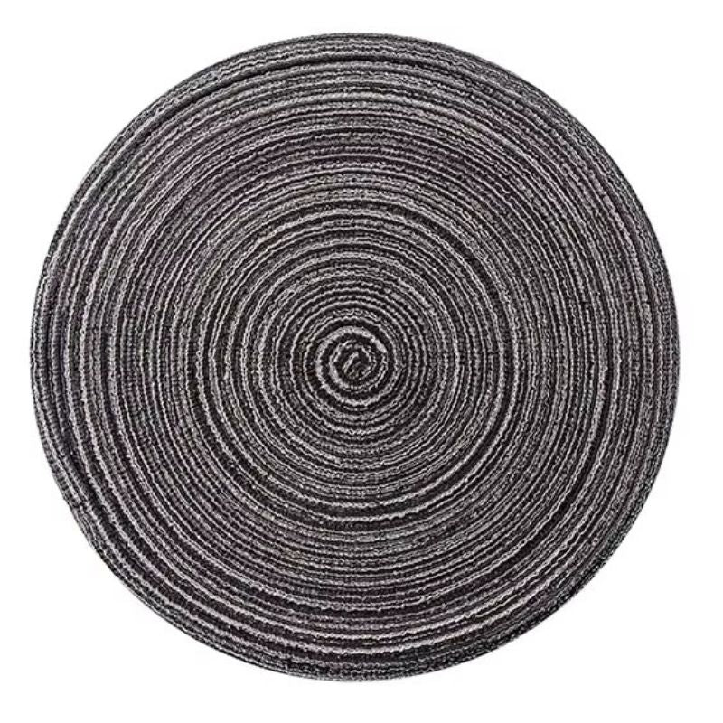 Set De Table Rond En Lin Antidérapant