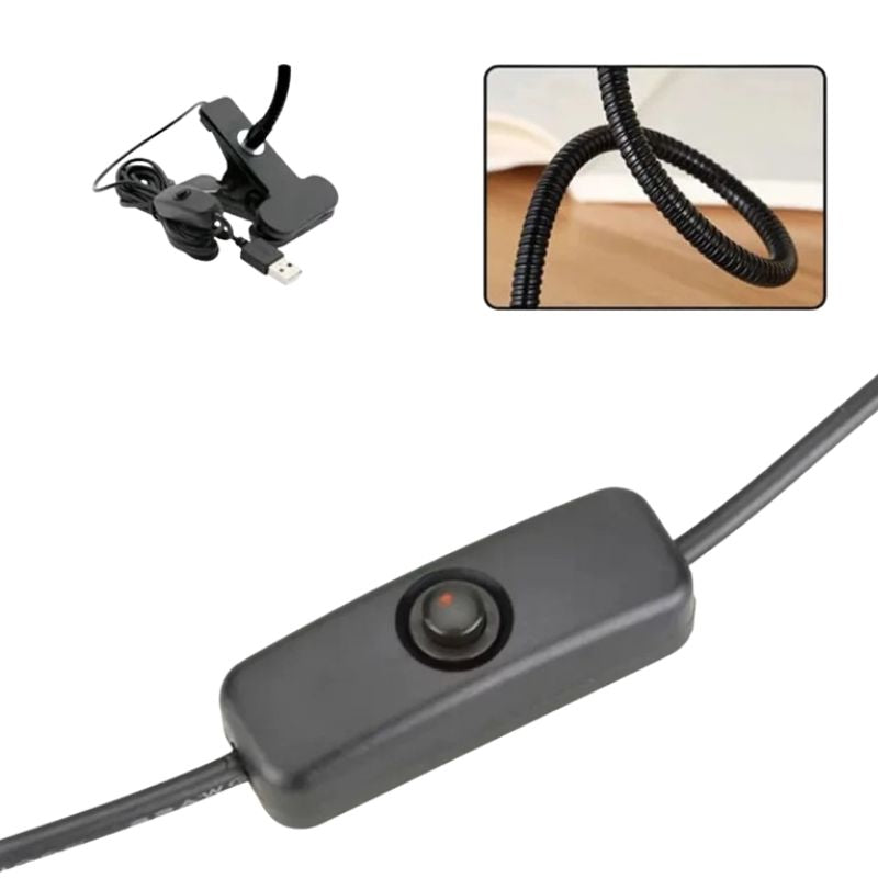 Lampe De Table Flexible USB Avec Pince