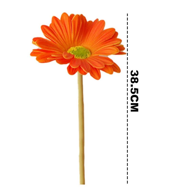 Fleur Artificielle Orange Avec Gerbera Isolé