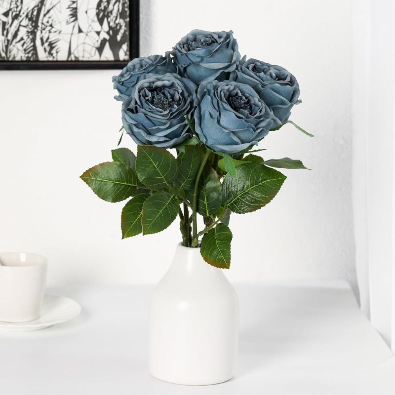 Fleur Artificielle Bleu avec des Roses Multiples
