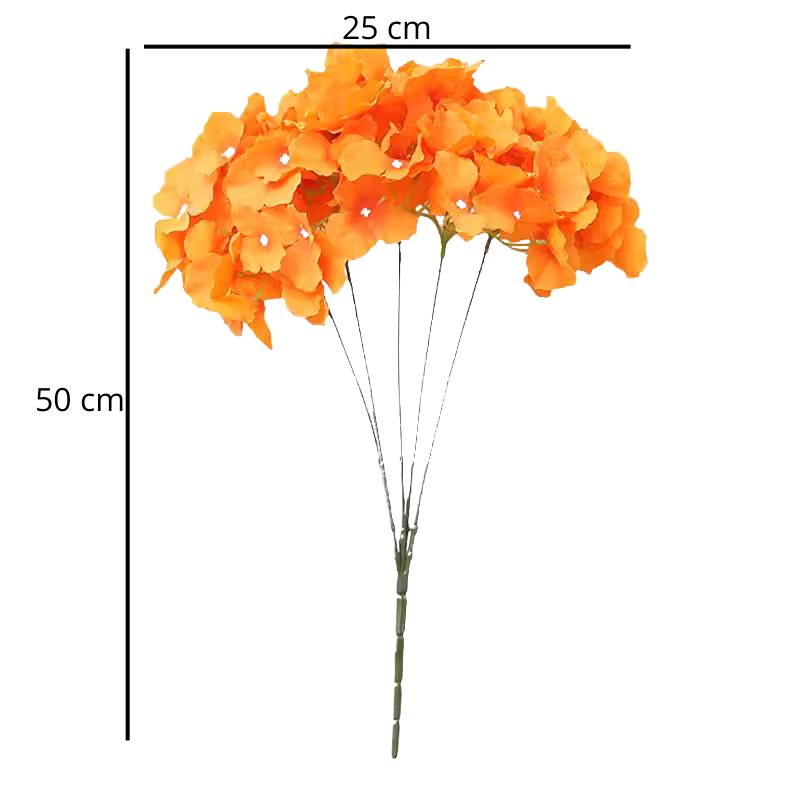 Fleur Artificielle Orange Avec Pétales Légers