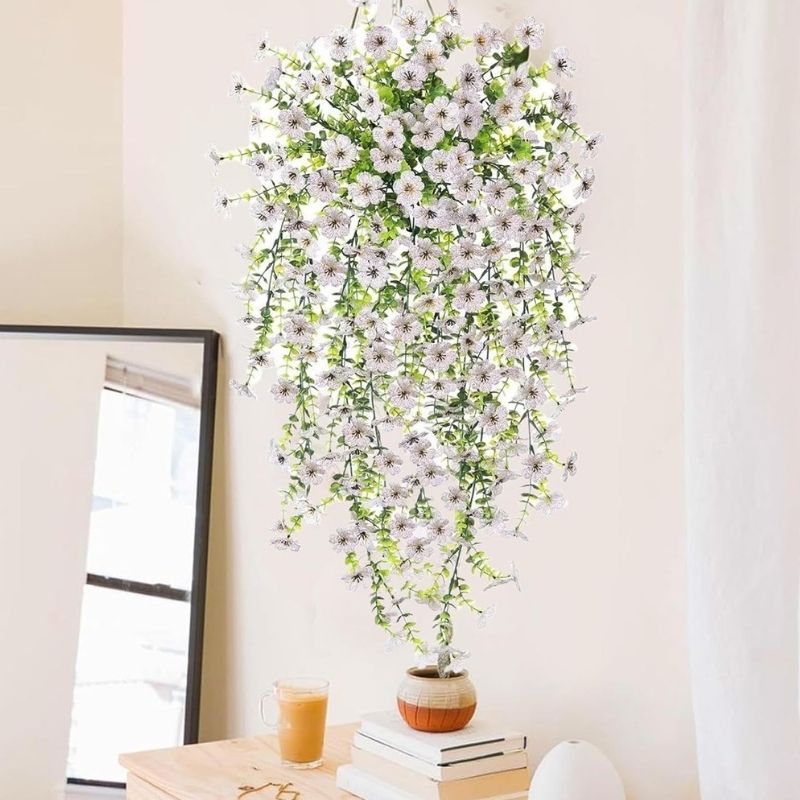 Guirlande De Fleurs Artificielles Avec Effet Cascade Naturel