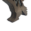 Sculpture En Bois Aigle En Vol Avec Paysage Montagne Et Lune