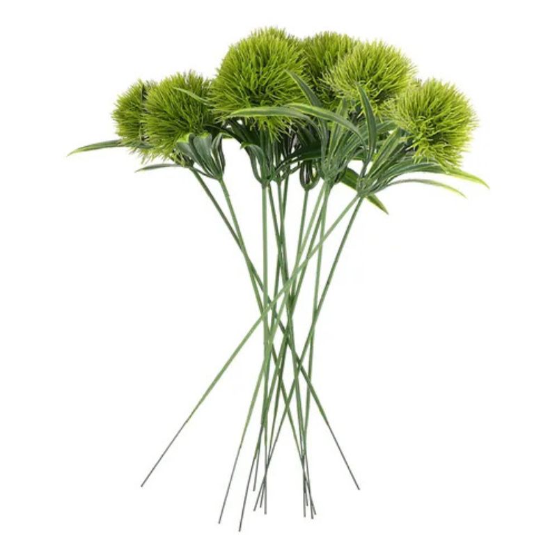 Fleur Artificielle Vert En Tiges Avec Texture Herbacée