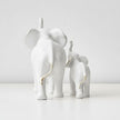 Sculpture Moderne Éléphant Parent Et Bébé Élégant