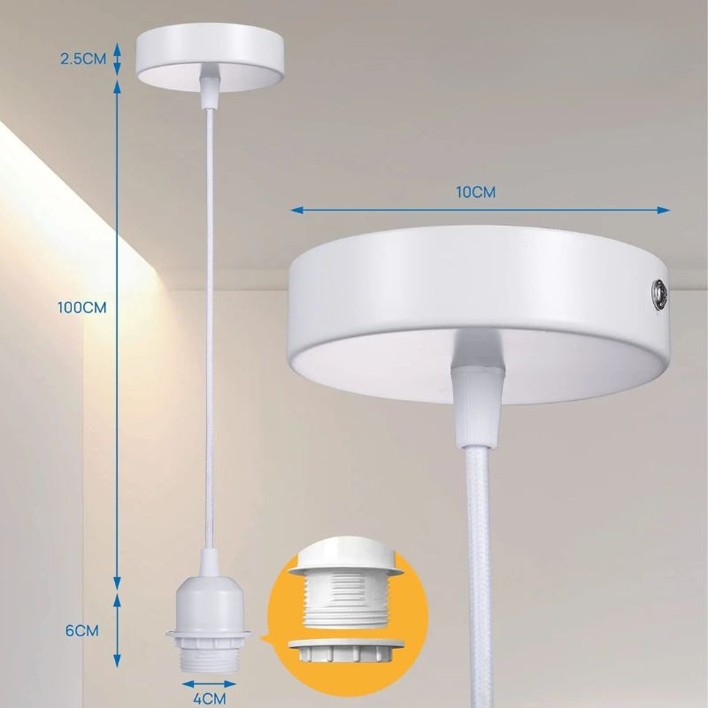 Kit De Suspension Luminaire Avec Douille Pour Ampoule