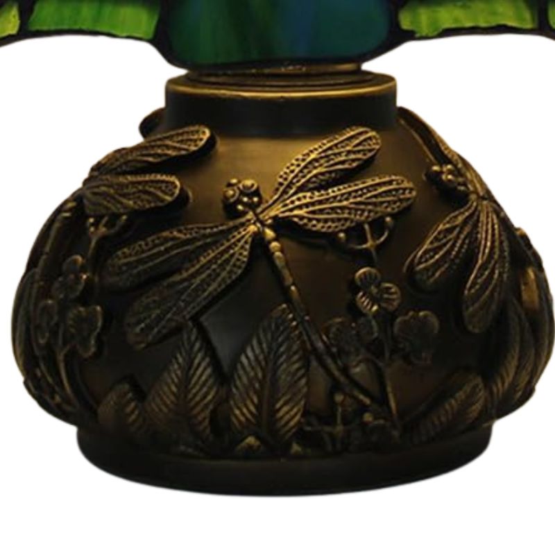 Lampe Champignon En Pâte De Verre Verte Ambiance Chic