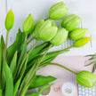 Fleur Artificielle Vert Tulipes avec Feuillage Réaliste