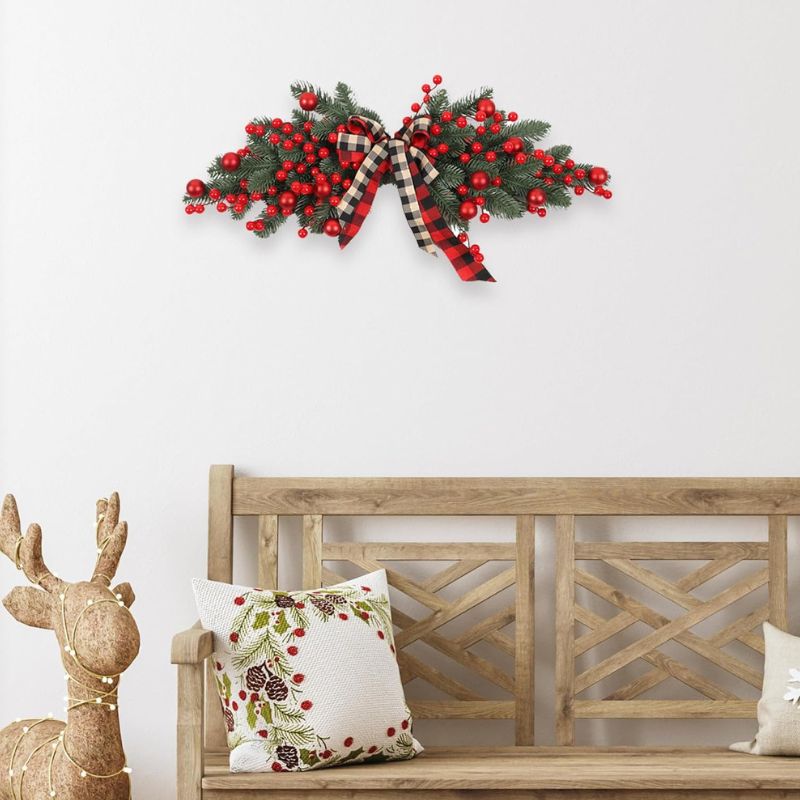 Décorations de Noël Guirlande de Baies Rouges
