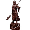 Sculpture En Bois Statue Guan Gong Feng Shui Sculptée