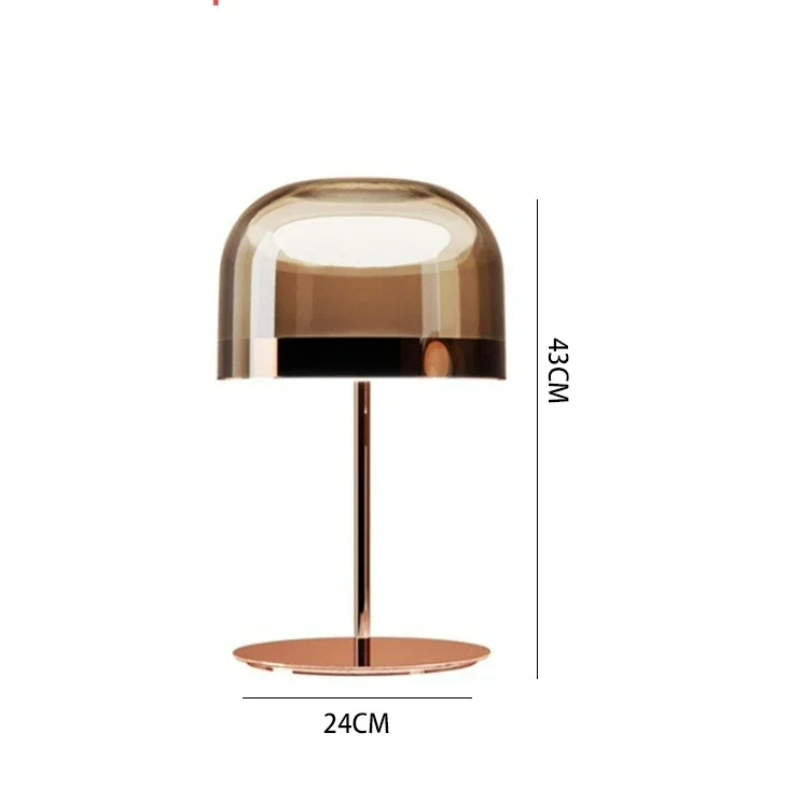 Lampe Champignon En Verre Contemporaine