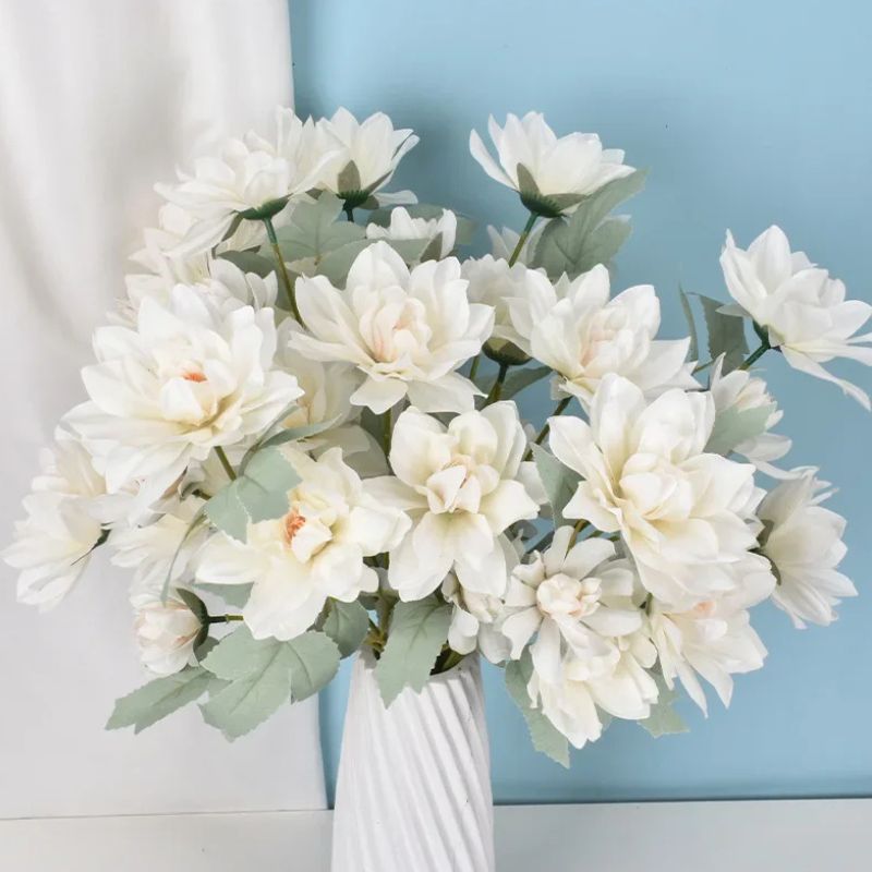 Fleur Artificielle Blanc Pivoine En Bouquet Chic