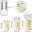 Bougies LED Sans Flamme avec Télécommande Lot de 3